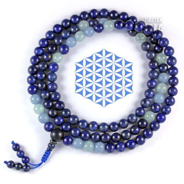 blue mala beads