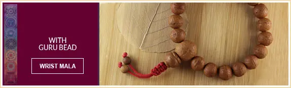 Mala Bracelet | 8mm Beads, Guru Bead, Durable Nylon Cord | Adjustable  Length (Rose Quartz )