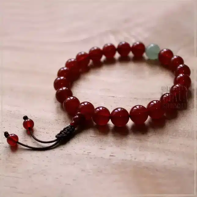 carnelian wrist mala beads