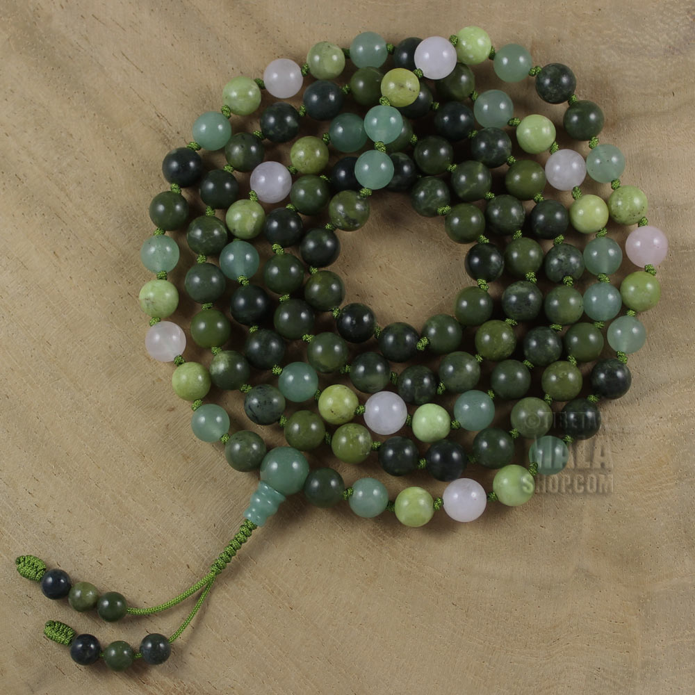 8mm Agate Knotted Mala Beads Necklace Meditation Yoga Prayer Beads