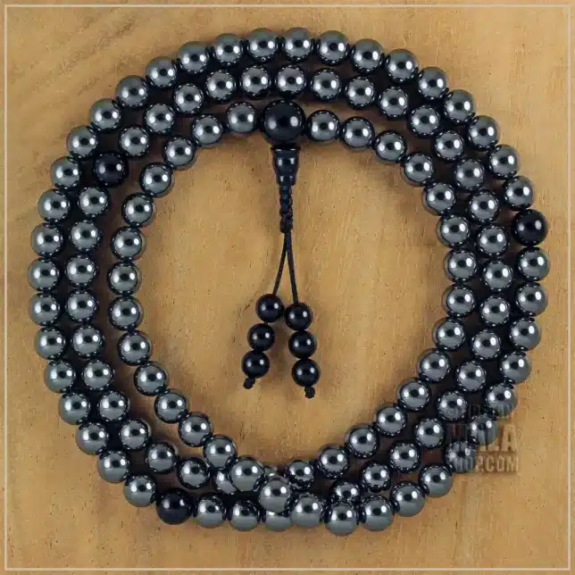 hematite mala beads