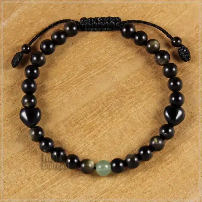obsidian heart bracelet