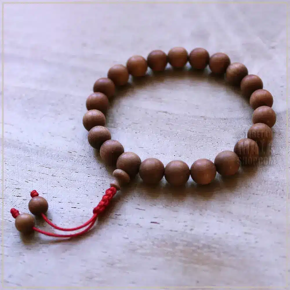 Sandalwood Wrist Mala Beads - Tibetan Buddhist Wrist Mala