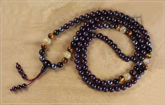 Large Tibetan 15 15mm Black Sandalwood Buddha Prayer Beads Mala